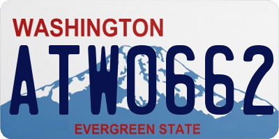 WA license plate ATW0662