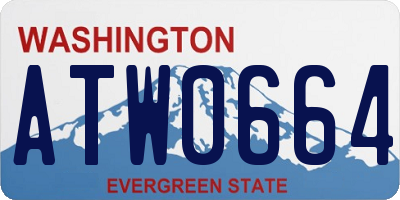 WA license plate ATW0664