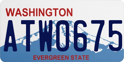 WA license plate ATW0675