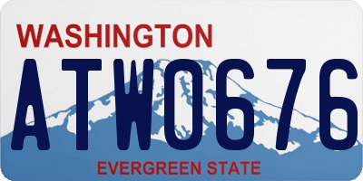 WA license plate ATW0676