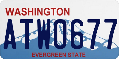 WA license plate ATW0677
