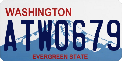 WA license plate ATW0679