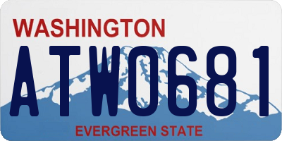 WA license plate ATW0681