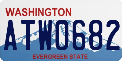 WA license plate ATW0682