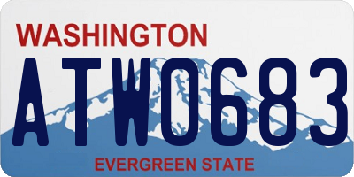 WA license plate ATW0683