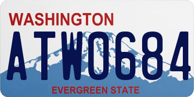 WA license plate ATW0684