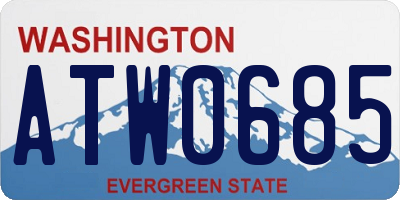 WA license plate ATW0685