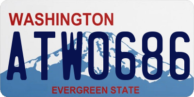 WA license plate ATW0686
