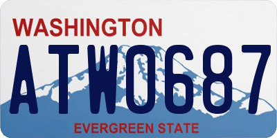 WA license plate ATW0687