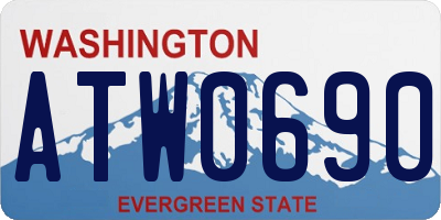 WA license plate ATW0690