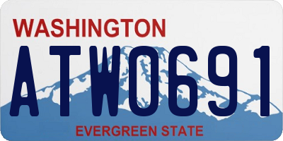 WA license plate ATW0691