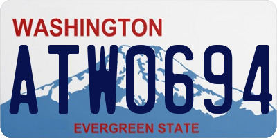 WA license plate ATW0694