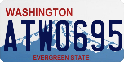 WA license plate ATW0695