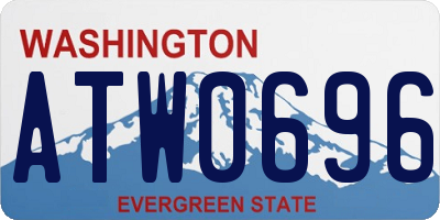 WA license plate ATW0696