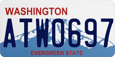 WA license plate ATW0697