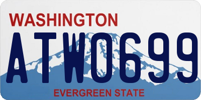 WA license plate ATW0699