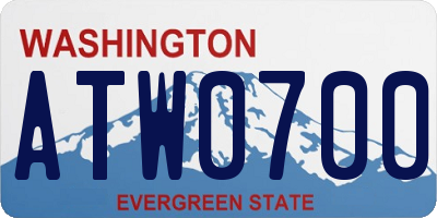 WA license plate ATW0700
