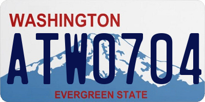 WA license plate ATW0704