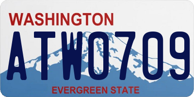WA license plate ATW0709