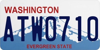 WA license plate ATW0710