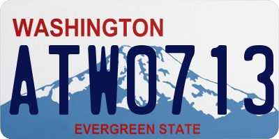 WA license plate ATW0713