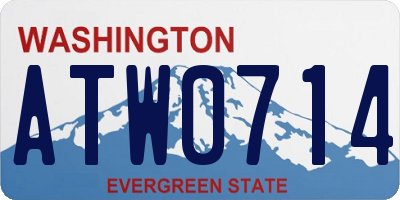 WA license plate ATW0714