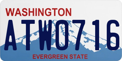 WA license plate ATW0716