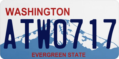 WA license plate ATW0717