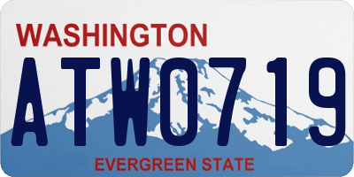 WA license plate ATW0719