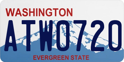 WA license plate ATW0720