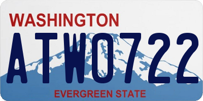 WA license plate ATW0722