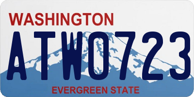 WA license plate ATW0723