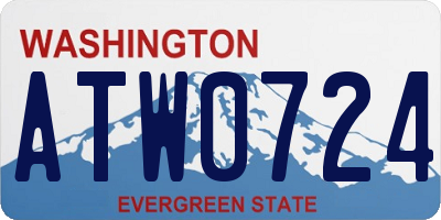 WA license plate ATW0724