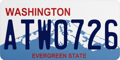 WA license plate ATW0726
