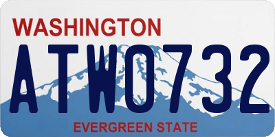 WA license plate ATW0732