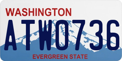 WA license plate ATW0736