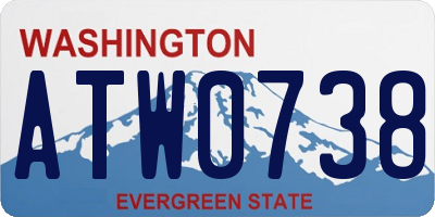 WA license plate ATW0738