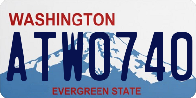 WA license plate ATW0740