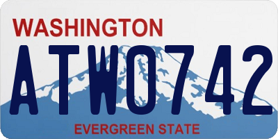 WA license plate ATW0742