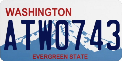 WA license plate ATW0743