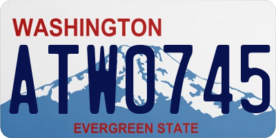 WA license plate ATW0745