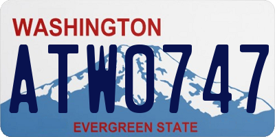 WA license plate ATW0747