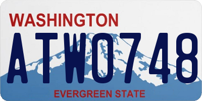 WA license plate ATW0748