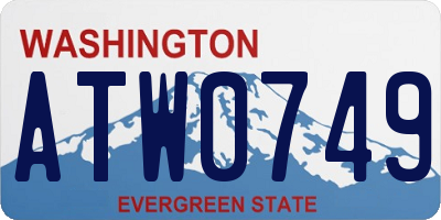 WA license plate ATW0749