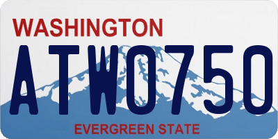 WA license plate ATW0750