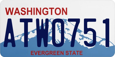 WA license plate ATW0751