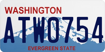 WA license plate ATW0754