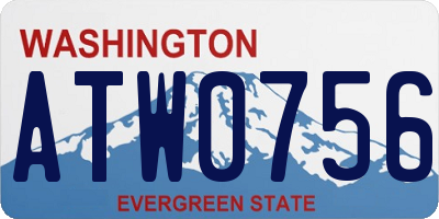 WA license plate ATW0756