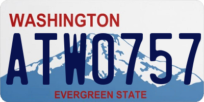 WA license plate ATW0757
