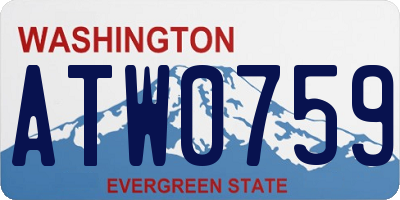 WA license plate ATW0759
